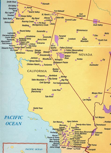 northern ca indian casinos map.